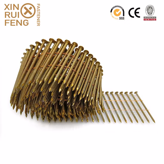 Chiodi per coperture a spirale con saldatura a filo