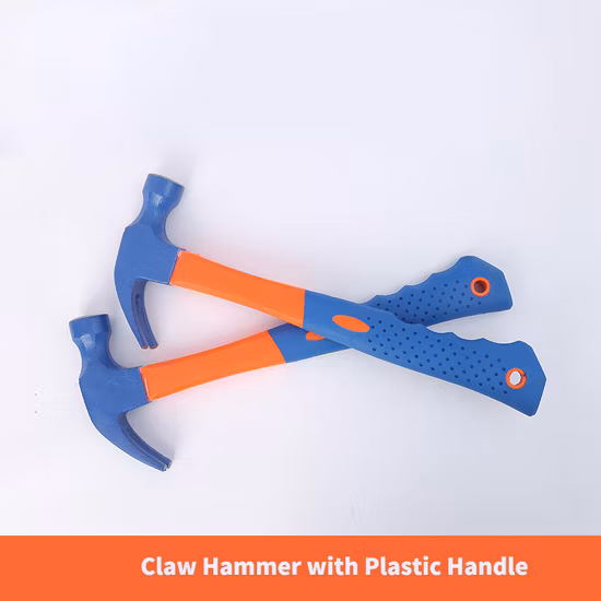 Strumento per chiodare gli artigli Hardware per la lavorazione del legno per uso domestico Martello con manico in plastica Martello da carpentiere a becco d'anatra